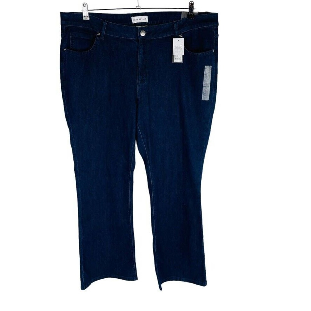 New Lane Bryant Womans Sz 24 Plus Bootcut Jeans Plus Stretch Blue Mid Rise NWT